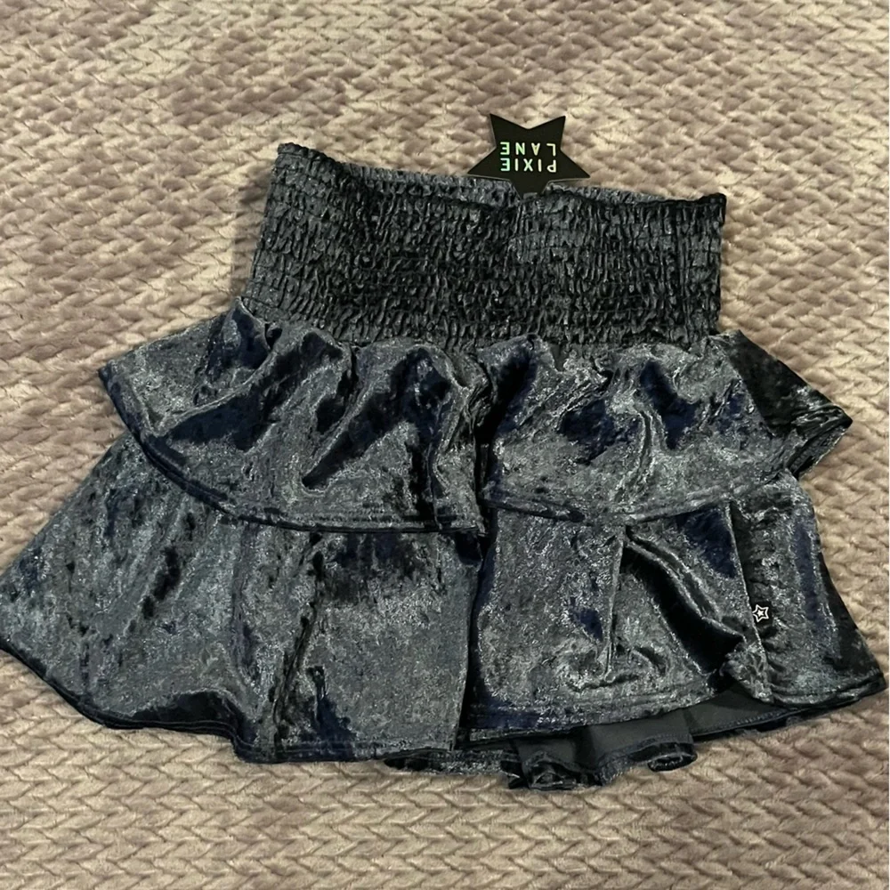 PixieLane Girls' Crushed Night Sky Blue Tiered Skirt Size 8 🤍✨ - Picture 2 of 5